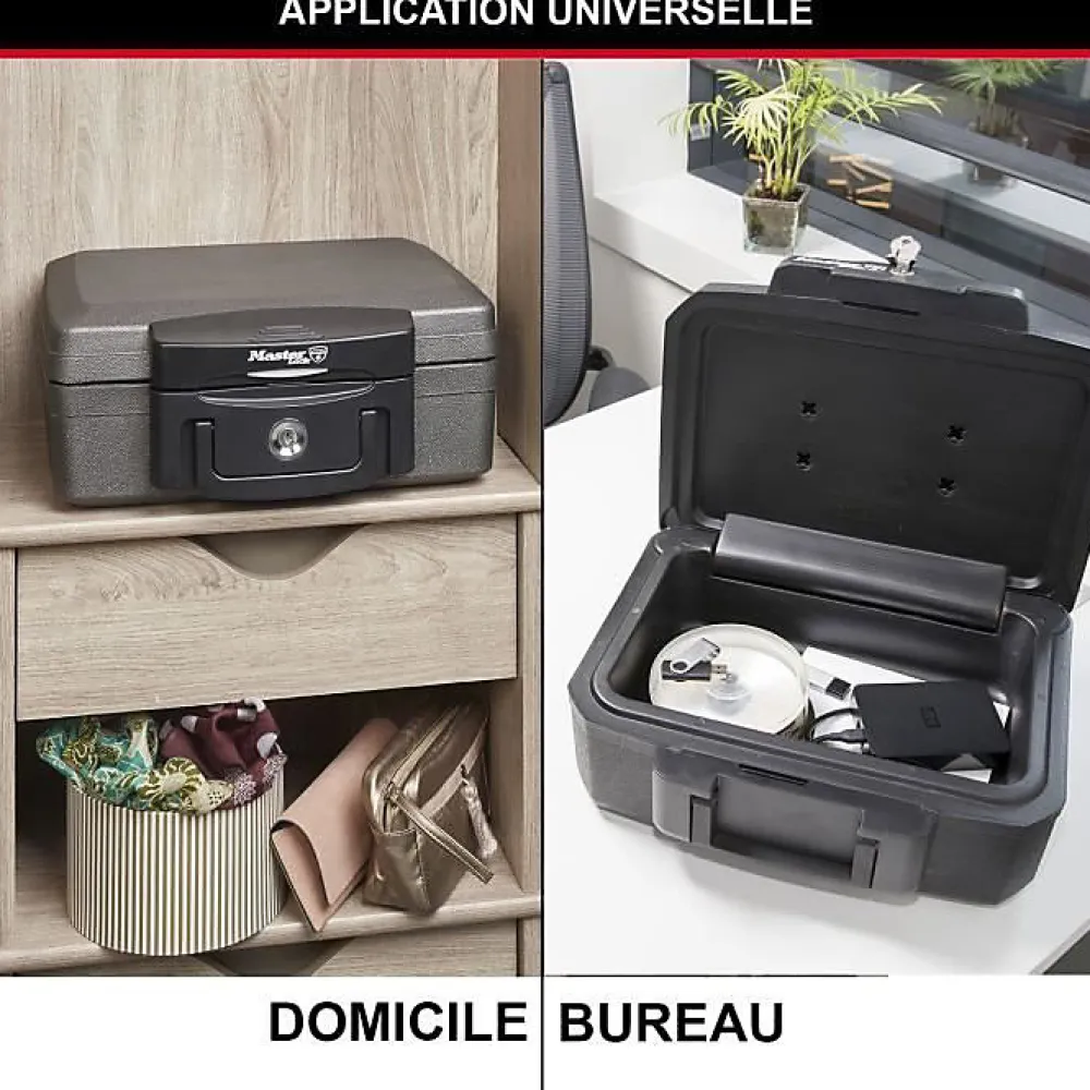 Master Lock Coffre-Fort-Malette de sécurité / Coffre fort - Anti feu et étanche - Format S - 4,9L