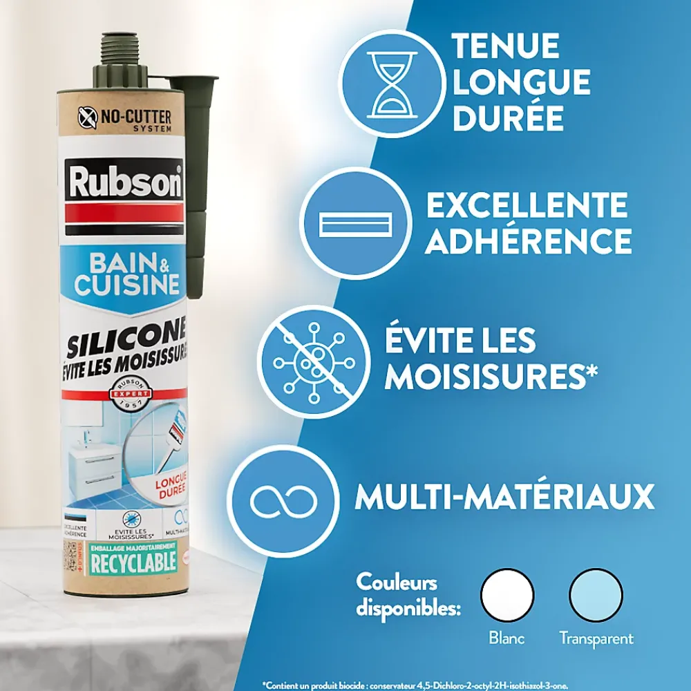 Rubson Mastic bain et cuisine 280ml