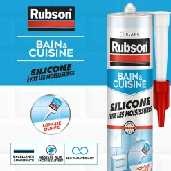 Rubson Mastic bain et cuisine 2x280ml