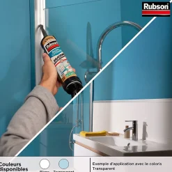 Rubson Mastic, Cartouche Joint Et Silicone-Mastic bain et cuisine transparent 280ml