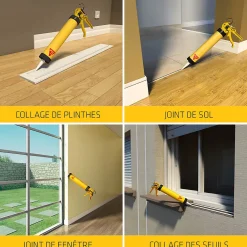 Sika Mastic, Cartouche Joint Et Silicone-Mastic colle gris flex 11 FC + 300 ml