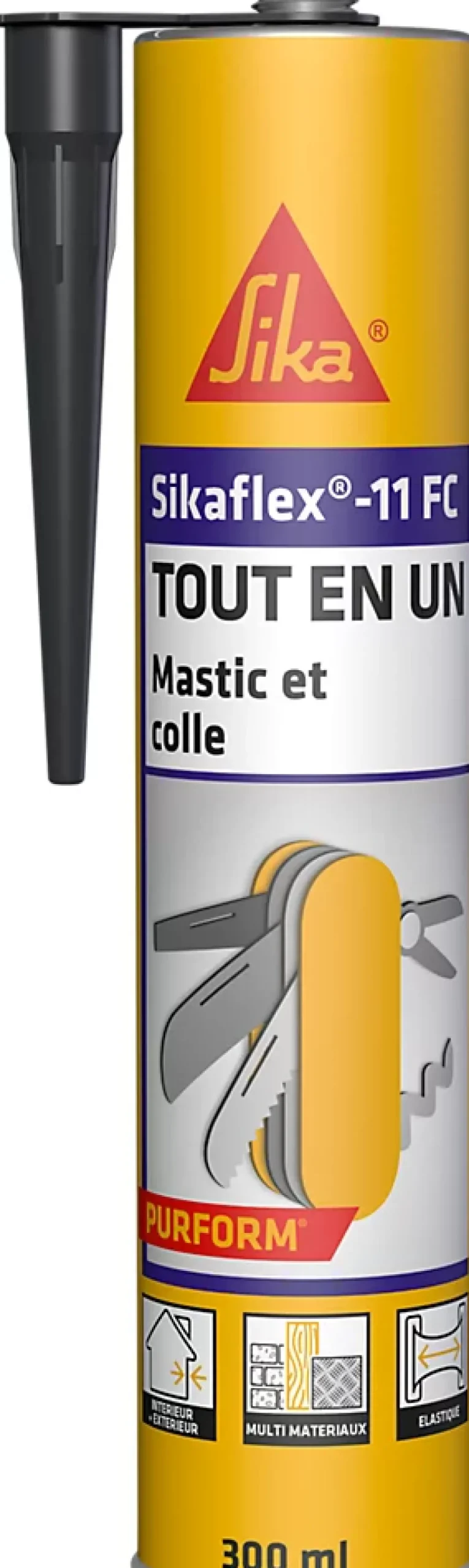 Sika Mastic, Cartouche Joint Et Silicone-Mastic colle gris flex 11 FC + 300 ml