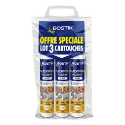 Bostik Mastic, Cartouche Joint Et Silicone-Mastic colle haute performance Flexpro pu 511 en lot de 3, 300 ml blanc