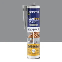 Bostik Mastic, Cartouche Joint Et Silicone-Mastic colle haute performance Flexpro pu 511, 300 ml gris