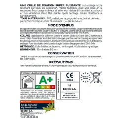 Bostik Mastic, Cartouche Joint Et Silicone-Mastic colle métal et inox 290 ml