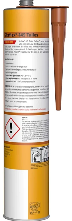 Sika Mastic, Cartouche Joint Et Silicone-Mastic colle flex 145 terre cuite pour réparation et collage souple de tuiles 300ml