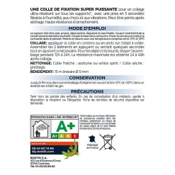 Bostik Mastic, Cartouche Joint Et Silicone-Mastic colle spécial polystyrène et moulures blanc Fixpro MSP 121, cartouche de 290 ml