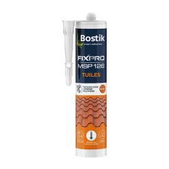 Bostik Mastic, Cartouche Joint Et Silicone-Mastic colle tuiles 290 ml coloris brique