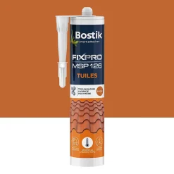 Bostik Mastic, Cartouche Joint Et Silicone-Mastic colle tuiles 290 ml coloris brique