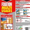 Sader Mastic de Fixation Multi-Usages Néoprène Cartouche 310 ml