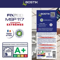 Bostik Colle-Mastic hybride polymère haute performance Fixpro conditions extrêmes 290 ml