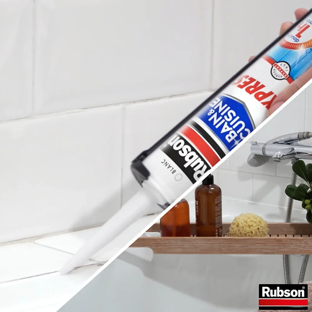 Rubson Mastic, Cartouche Joint Et Silicone-Mastic Bain&Cuisine Séchage Rapide blanc cartouche 280ml