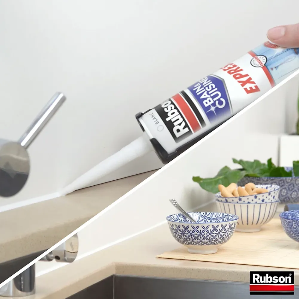 Rubson Mastic, Cartouche Joint Et Silicone-Mastic Bain&Cuisine Séchage Rapide blanc cartouche 280ml