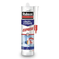 Rubson Mastic, Cartouche Joint Et Silicone-Mastic Bain&Cuisine Séchage Rapide blanc cartouche 280ml