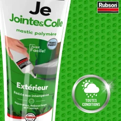Rubson Mastic, Cartouche Joint Et Silicone-Mastic Fixation Je Jointe&Colle transparent tube 50ml