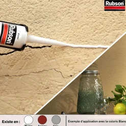 Rubson Mastic Maison Acrylique Murs-Fenêtres blanc cartouche 280ml vendu par 2