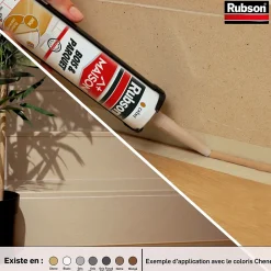 Rubson Mastic, Cartouche Joint Et Silicone-Mastic pour parquet hêtre 280ml