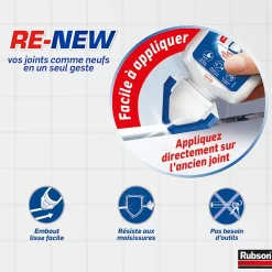 Rubson Mastic, Cartouche Joint Et Silicone-Mastic Re-New tube blanc 80ml