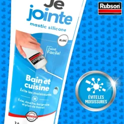 Rubson Mastic, Cartouche Joint Et Silicone-Mastic Sanitaire Je Jointe blanc tube 50ml