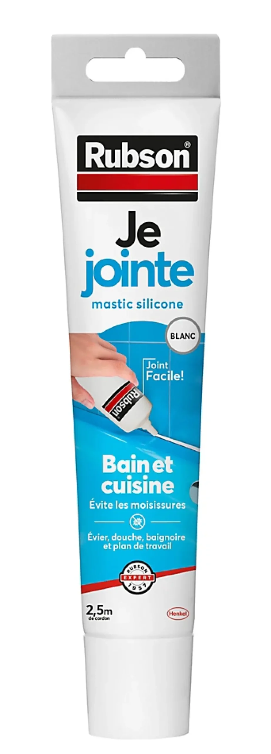 Rubson Mastic, Cartouche Joint Et Silicone-Mastic Sanitaire Je Jointe blanc tube 50ml