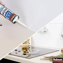 Rubson Mastic, Cartouche Joint Et Silicone-Mastic Sanitaire Salle de bains Saine Mastic blanc cartouche 280ml vendu par 2