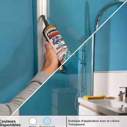 Rubson Mastic, Cartouche Joint Et Silicone-Mastic Sanitaire Salle de bains Saine Mastic blanc cartouche 280ml