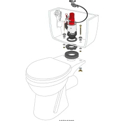 Wirquin Mécanisme De Chasse D'Eau-Mécanisme de chasse d'eau double chasse 3L/6L MW2 + câble