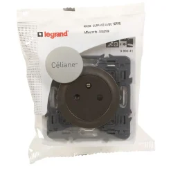 Legrand Prise Encastrable-Mécanisme de prise 2 pôles+terre Céliane graphite