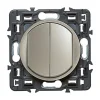 Legrand Interrupteur Encastrable-Mécanisme double poussoir Céliane titane 6A