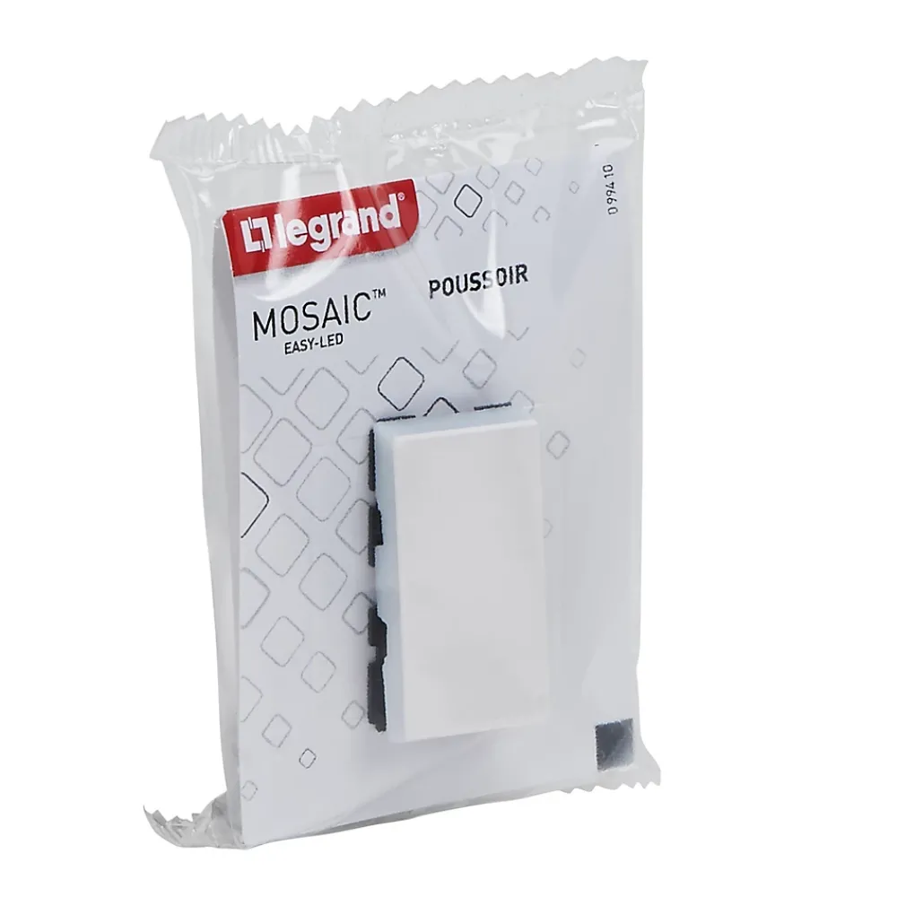 Legrand Interrupteur Encastrable-Mécanisme poussoir Mosaïc blanc