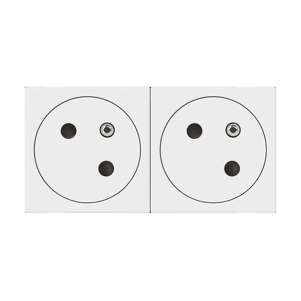 Legrand Mécanisme prise 2 pôles + terre Mosaïc blanc, 2 prises