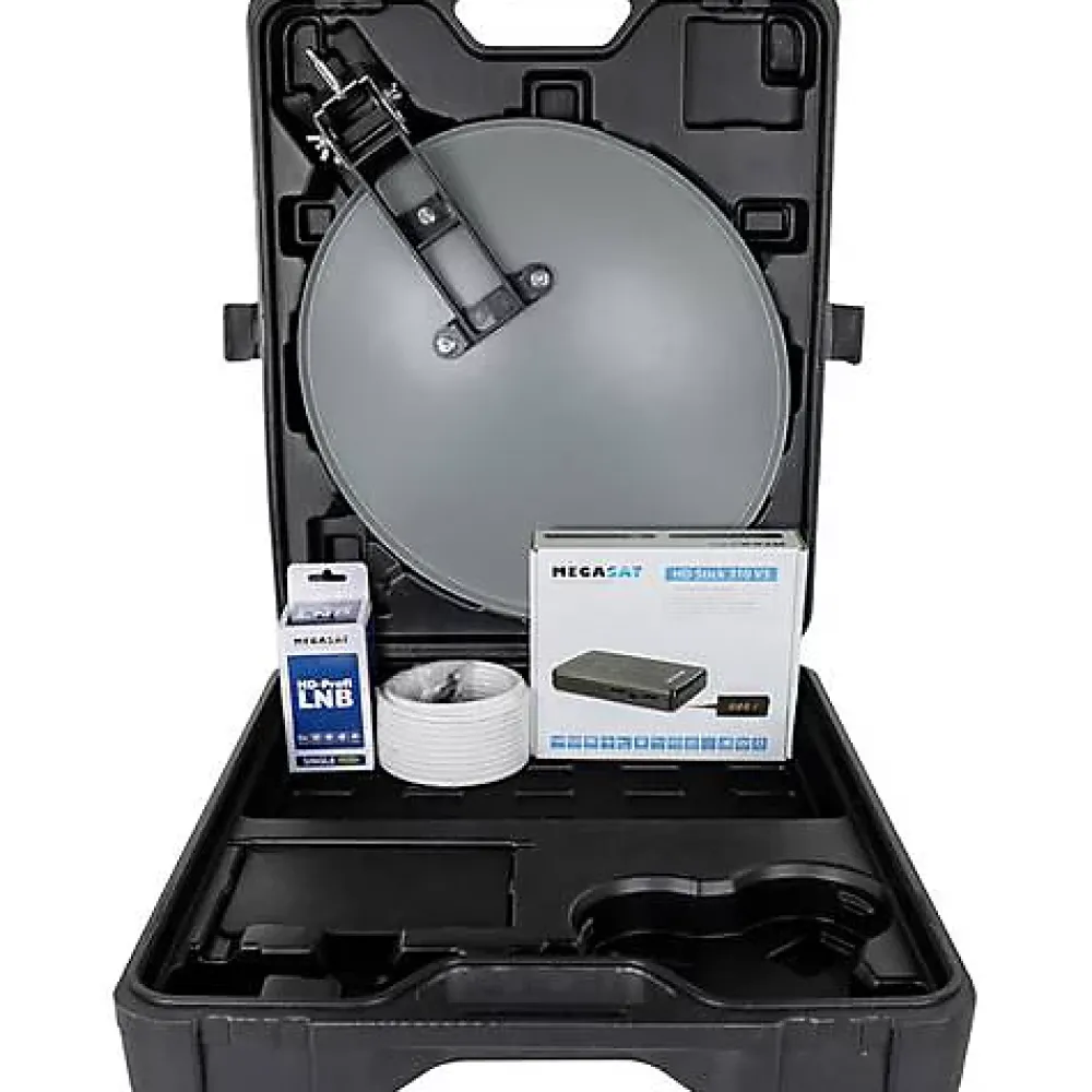 Megasat Antenne, Parabole Et Fixation-Kit satellite camping 35 cm avec récepteur HDMIHD510 (1500081)