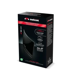 Meliconi - Antenne TV amplifiée d'intérieur AT55 BLACK R1 USB - Portée 30kms - Signaux numériques DVBT/DVBT2 - Filtres 4G 5G