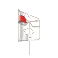 Meliconi Antenne, Parabole Et Fixation-- Antenne TV d'intérieur FLEXI - Signaux numériques DVBT/DVBT2 - Filtres 4G 5G - Enroulable et facile à transporter