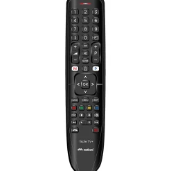Meliconi Décodeur Tnt, Télécommande Et Transmetteur-- Télécommande universelle FACILE TV+ - 100% fonctions d'origine - Corps en gomme antichoc - Accès direct Netflix et Prim