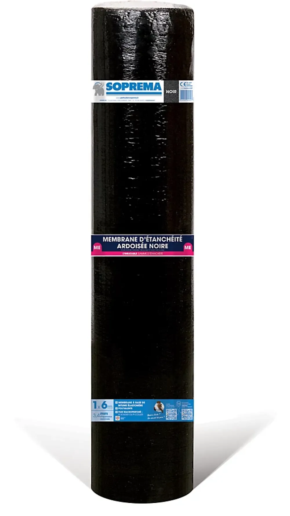 Soprema Etanchéité Des Fondations-Membrane d'étanchéité noir 6m²