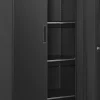 Nature Pro Armoire À Clé-Meuble de Rangement Bureau, en Acier, Placard, avec 5 Étagères, Doubles Portes, Serrure, Armoire à Outils, Étagères Réglables
