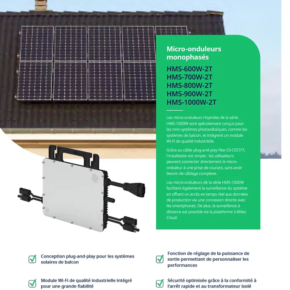 Hoymiles Micro-onduleur 1000W Wifi