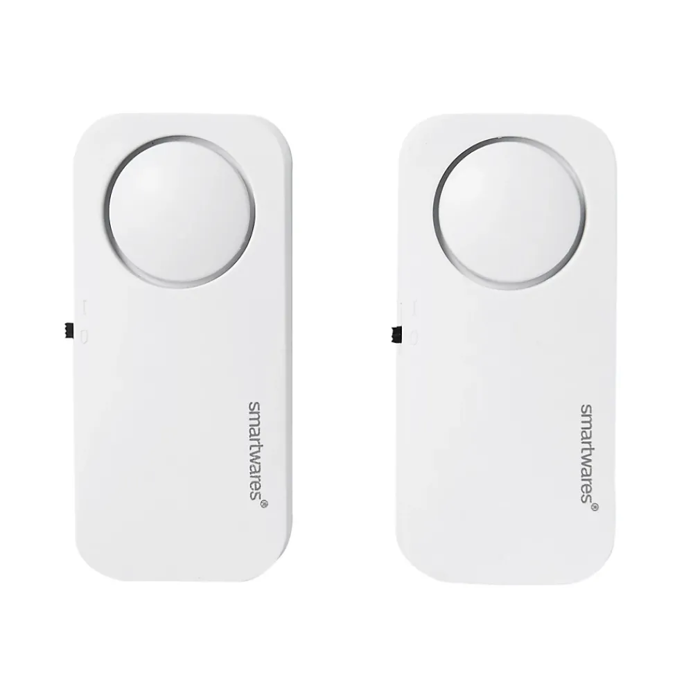 Smartwares Mini alarme à 2 détecteurs de bris de vitre + sirène