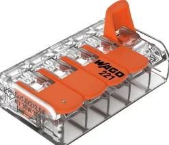 Wago 15 mini connecteur 5 entrées pour fil souple ou rigide