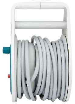 Zenitech Mini enrouleur 2 prises P+T + 2 USB - 7m - Bleu -