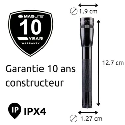 Maglite Mini Lampe torche LED 2x piles AAA - Noir