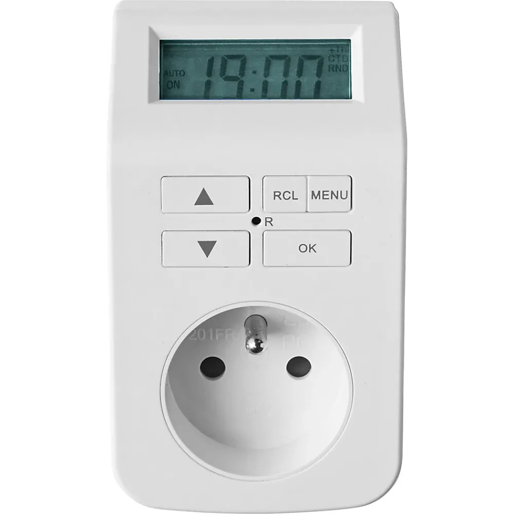LAP Prise Programmable-Minuterie digitale intérieure à programmation hebdomadaire blanc