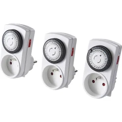 LAP Minuterie mécanique à programmation quotidienne intérieure, lot de 3
