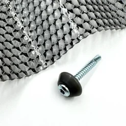 Mk Pc Diamonds vis galvanisées M5 x 40 mm pour métal avec rondelle d'étanchéité grise, pour revêtement en polycarbonate, 50 pièces