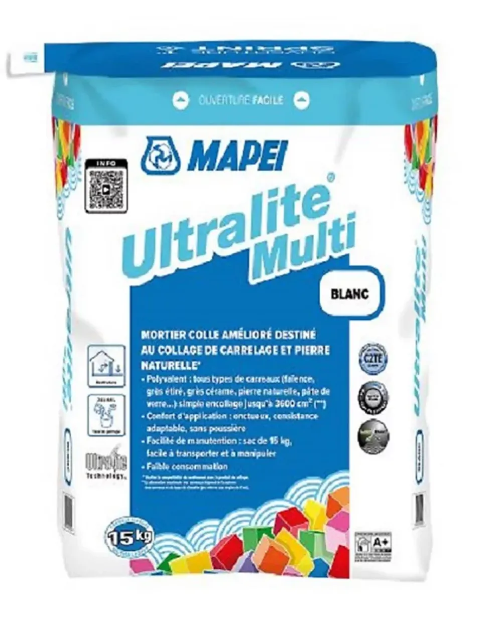 Mapei Mortier colle ULTRALITE MULTI - Gris - sac de 15kg