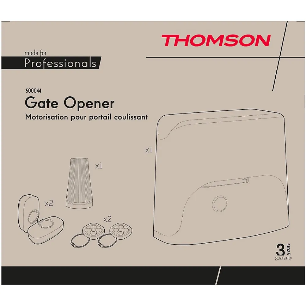 Thomson Motorisation connectée pour portail coulissant 6m + digicode