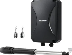 Nature Pro Motorisation Portail Battant 220V/24V Double Bras pour 1 Vantail Jusqu'à 300KG 5,5M avec 2 Télécommandes Moteur DC
