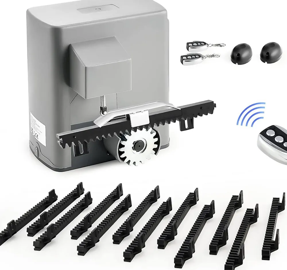 Nature Pro Motorisation De Portail-Motorisation Portail Coulissant 220V Capacité 600KG 12M, Moteur Portail Coulissant Électrique Automatique avec 2 Télécommandes