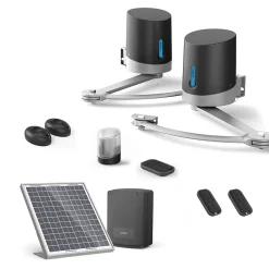 Avidsen Motorisation pour portail à battants ORANE SE + kit solaire + 2 télécommandes supplémentaires (3 en tout)